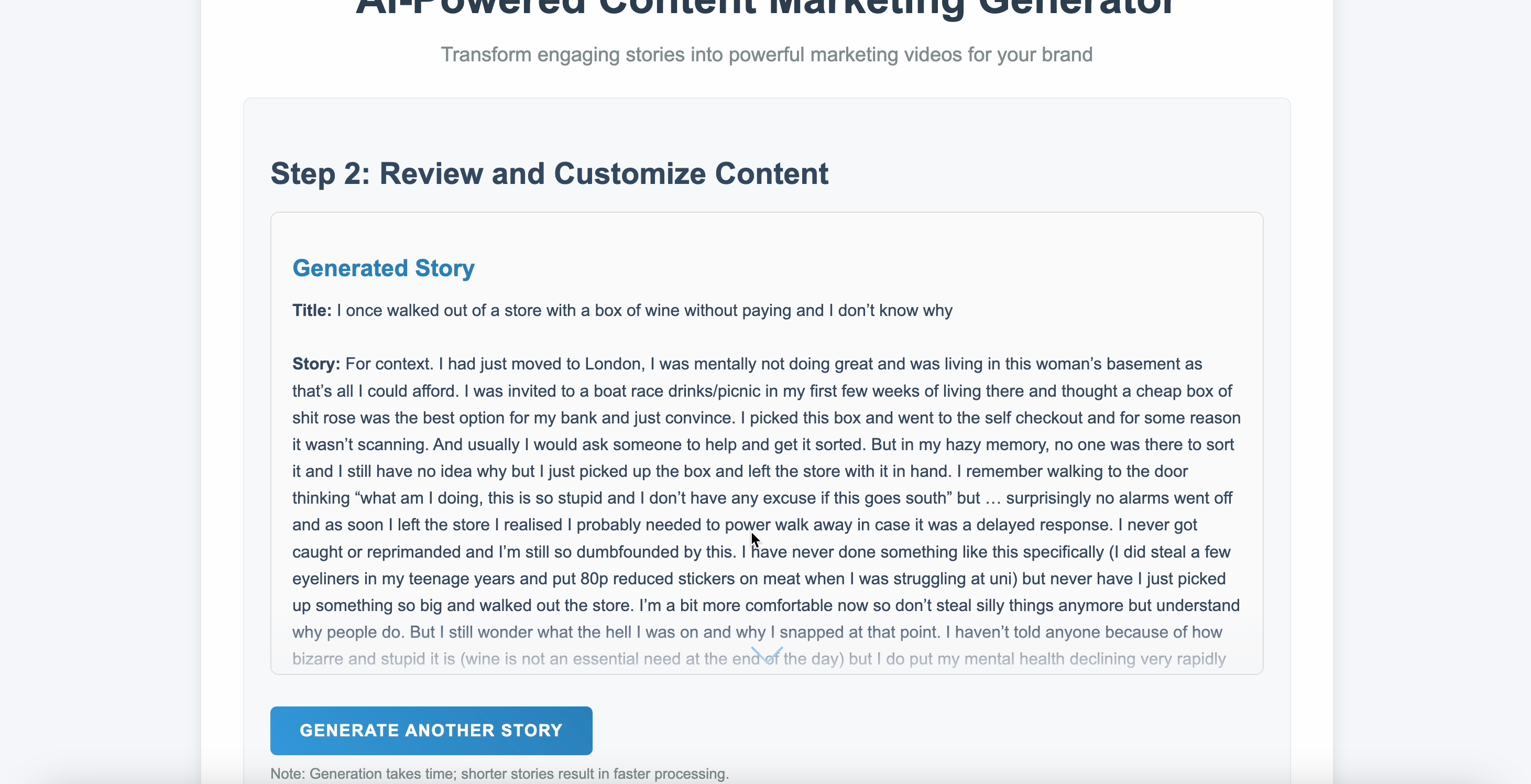 Story Review